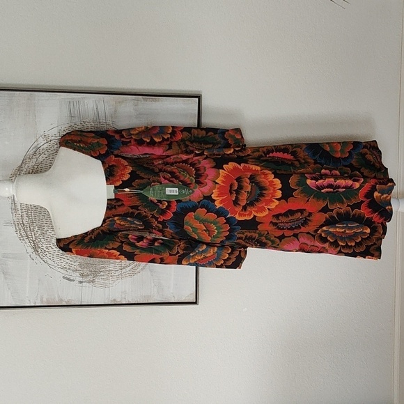 New FARM RIO Colorful Flowers Midi Dress Size S - Picture 11 of 16